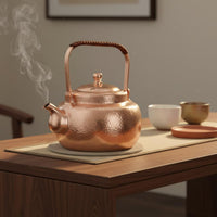 1.7 Liter Handmade Copper Teapot Anti-Scald Handle Stovetop Tea Kettle