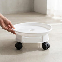 Plant Trolley with Swivel Wheels and Plant Pot Saucer, Heavy Duty Pot Stand and Plant Tray with Drainage for Large Floor Standing Pots