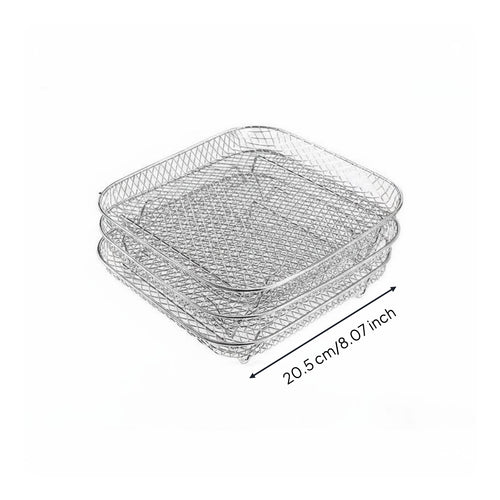 Air Fryer Rack Heat Resistant 3 Tier Mesh Basket