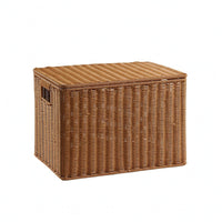 Lidded Storage Box Multipurpose Braided Container Box Dust-Resistant Lid Household Organizer for Study