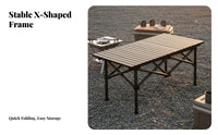 Foldable Folding Table and Chair Set Portable Camping Table and Chair Set Lightweight Long-Lasting for Picnickers, Families, Fishing, Picnic, Barbecue, Travel