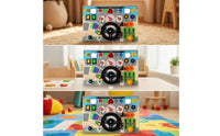 Busy Board with Lights and Hands-on Wooden Busy Board Fine Motor Educational Toy for Young Children, Kids, Playroom, Preschool, Travel