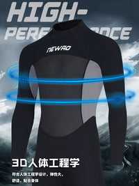 versusme3mm专业潜水服男连体长袖浮潜加厚保暖1大码防晒防寒防晒