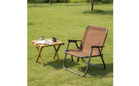 Foldable Folding Chair with Armrests Portable Camping Chair Long-Lasting Furniture Comfortable for Campers, Anglers