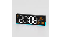 LED Digital Wall Clock Easy to Read Digital Wall Clock Lighted for Living Room, Home Office, Bedroom