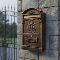 Vintage Wall Mail Box Rust Resistant Wall Mounted Mailbox Powder Coat Finish