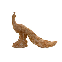 Peacock Figurine Carved Peacock Sculpture Decorative for Sideboard