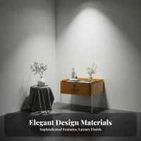 Transparent Floating End Table Wireless Charging Accent Table Fingerprint Lock