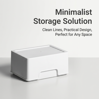 Dustproof Storage Boxes for Office, Storage Boxes with Lid for Makeup, Stackable Storage Boxes Lid, Solid Color Storage Boxes Lid