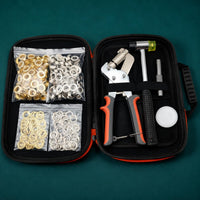 200 Sets 10mm Eyelet Kit Double Color Eyelet Punch Tool Set Includes Washers Grommet Pliers Kit for Tarp Repair, Bag Making