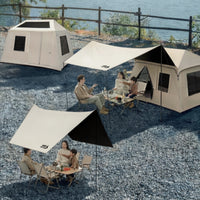 Waterproof Inflatable Tent Rainproof Tent with Air Poles Portable Heavy-Duty for Families, Camping