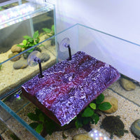 Large Square Turtle Basking Perch, Floating Climbing Ramp for Aquatic Reptiles, Realistic Suction Cup Aquarium Accessory