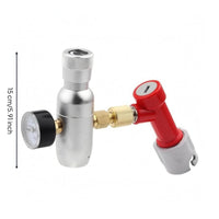 Compact CO2 Pressure Regulator Silver Metal Locking-Pin CO2 Regulator Black Gauge
