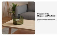 Clear Partitioned Container adaptable Desktop Organizer Space-Saving