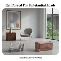 Collapsible Cabinet with casters Front-Opening Doors Storage Container Clear View