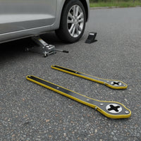 Flat Scissor Jack Wrench Sturdy Jack Handle Wrench Ergonomic Tool Handheld for Drivers, Garage