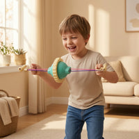 Safe Hand-Pull Training Toy Handheld Pull-Cord Toy Spherical Smooth for Children, Kids, Indoor Play, Home
