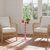 Contemporary Circular Side Table Minimalist Round End Table Mid-Period Influenced House Furniture for Sofa, Balcony