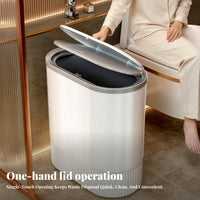 Space-Saving Trash Can with Lid | Compact Upright Form, Small toilet Trash Can with Lid, for Toilet