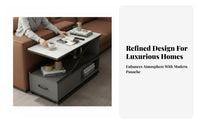 Lift-Top Side Table Modern Aesthetic Storage Cabinet Easy to Clean