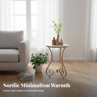 Round Tiered End Table Versatile Tiered Circular Stand Easy to Assemble