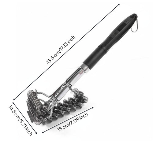 Coiled Coil Grill Brush Stainless Steel Double Spiral Grill Brush for Bbq