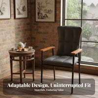 Upholstered rustic Armchair Sturdy Construction Dining Seat Thickly Padded