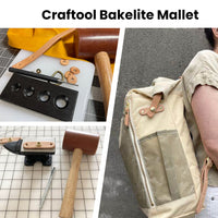 Rubber Mallet with Wooden Handle for DIY and Craft Work