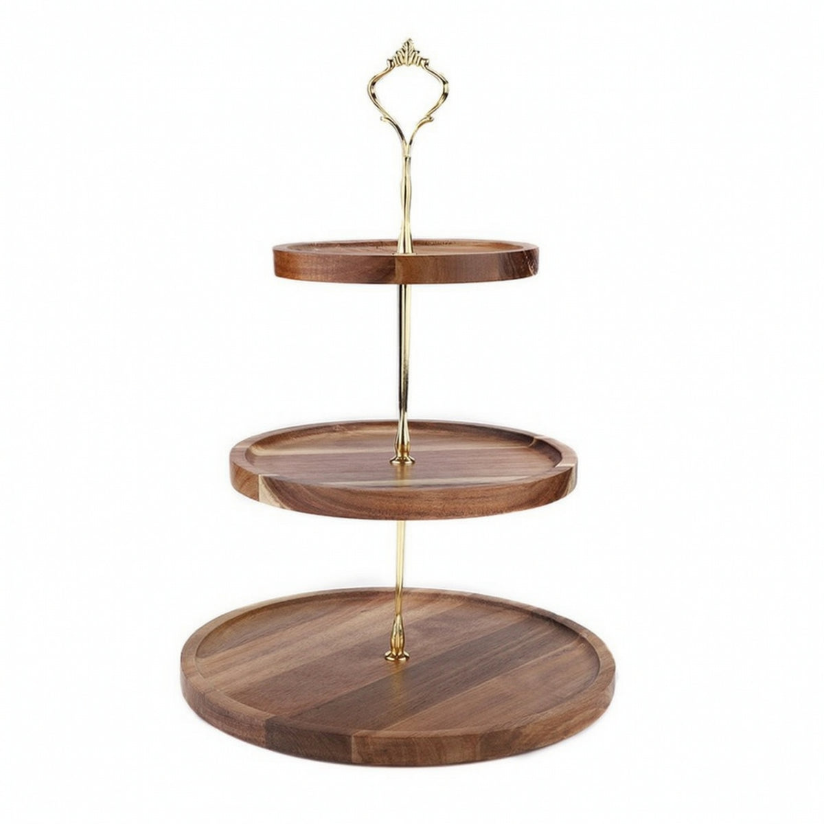 3-Tier Cake Stand Wooden Cupcake Stand Spacious Tableware for Party Hosts