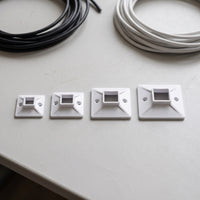 Self-Adhesive Cable Tie Mounts for Wire Management, Square Base