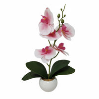 Potted Floral Arrangement Decor Low Maintenance Artificial Flower in Pot Potted Artificial Flower for Entryway