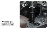 12V 24V Car Kettle Fast Boiling 12V/24V Car Kettle 316 Stainless Steel Liner Portable Hot Water Boiler for Commuters, Truckers, Road Trip, Camping