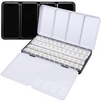 14/26/52 Color High-Quality Thick Solid Pigment Iron Box Black Watercolor Sketching Metal Palette