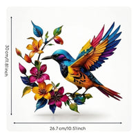Metal Hummingbird Wall Art Decor Layered Metal Wall Decor Cutout for Homeowners, Living Room, Porch