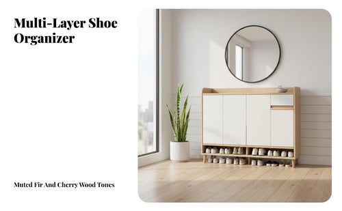 Space Saving Entryway Shoe Cabinet Large Capacity Shoe Storage Cabinet with Doors Slim Design Household Furniture Long-Lasting Construction for Homeowners, Apartment Dwellers, Families, Hallway, Small Areas, Living Room, Bedroom