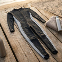Athletic Swimsuit Front Zipper Long Sleeve Full Body Rash Guard One Piece Waterwear for Women Swimming