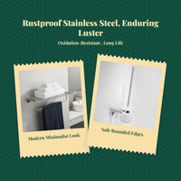 Matte black stainless steel towel rack