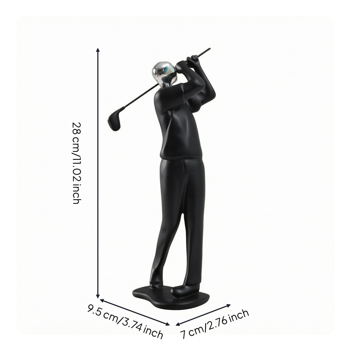 Contemporary Golf Figurine Resin Display Decoration Room Ornament for Office