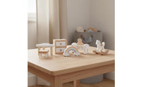Wooden Pretend Play Furniture Realistic Features Dollhouse Garden Furniture Set Miniature Backyard Playground Long-Lasting