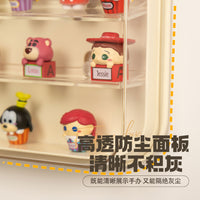 萌粒挂件双用收纳展示盒泡泡玛特手办盲盒壁挂式防尘展示架批发