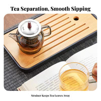 Glass Teapot with Infuser and Cup Heat Resistant Borosilicate Glass Tea Set