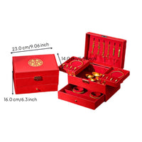 Gold-tone jewelry box for keepsakes