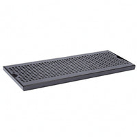 Bar Drip Tray Black Coated Stainless Steel Tray with Perforated Top Rust Resistant for Baristas