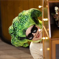 Broccoli Plush Headgear Hat for Photo Props and Cartoon Costumes