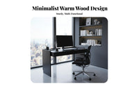 Desk with Drawers Minimalist Design Single-Drawer Desk Multi-Functional Sturdy Construction for Home Office Workers, Study Room