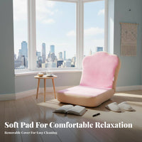 Plush supportrest Lounger Cute design Floor Chair Lightweight for Bay sill, Office