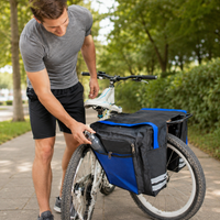 Mountain Bike Rear Rack Bag, Bicycle Pannier Bag, Double Saddle Bag for Cycling