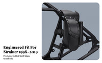 Studded Motorcycle Side Bag with Mounting Tabs Water-Resistant Motorcycle Side Bag Universal Synthetic Leather Saddlebag Large Capacity for Motorcyclists, Riders, Daily Riding