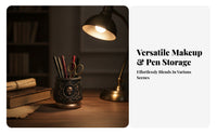Cranium Pen Holder Black Gothic Cranium Holder Tapered Home Decor