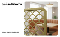 Restaurant Booth Divider Wrought Iron design Partition Screen Hollowed-patterned Design